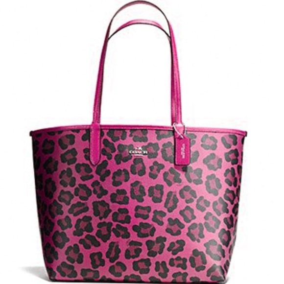 coach animal print reversible tote